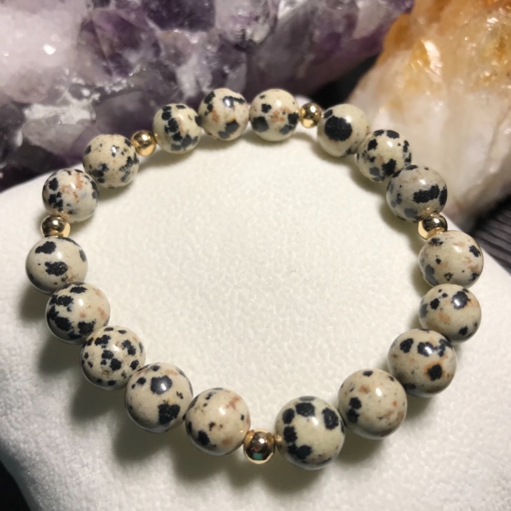 Dalmatian Jasper Stone Bracelet